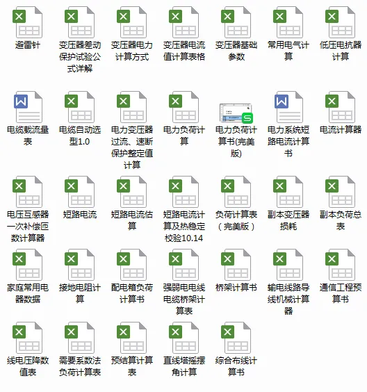 电气人的福音！70 个神级 Excel 表，自动算结果，公式从此是浮云！
